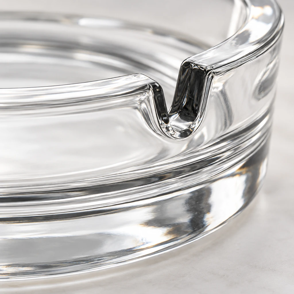 Crystal Clear Round Glass Ashtray - view 5